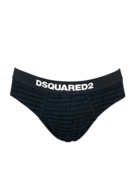 T-shirt e slip Dsquared2 Underwear D9H135510 001 nero monogramma DSQUARED2 UNDERWEAR | T-shirt | D9H135510001